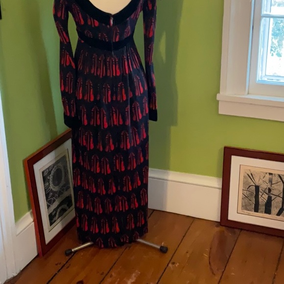 Vintage late 60s/early 70s Aubrey Beardsley print dress - Picture 7 of 11